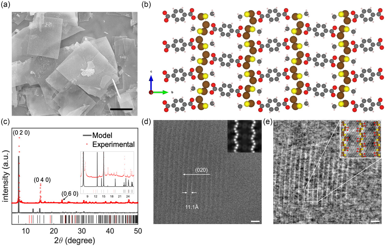 Cu-S MOF Structure and Performance